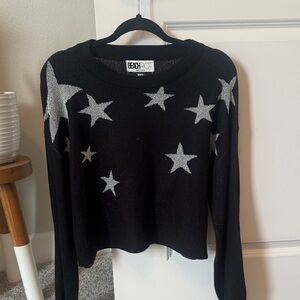 Beach Riot Black Sweater with Silver Stars